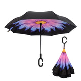 Windproof Reverse Folding Double Layer Umbrella