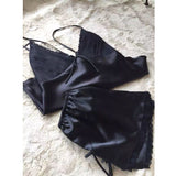 Summer Deep V-neck Sexy Pajamas Sets