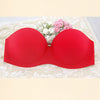 Women Front Closure Silicone Self-Adhesive Half Cup Wire Free Backless Strapless Seamless Push Up Bra For Female Intimates
