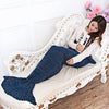 Super Soft Yarn Knitted Mermaid Tail Blanket