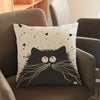 Cat Pillow Cartoon Images Linen Cotton Blend Cushion Cover Pillowcases - ilovealma
