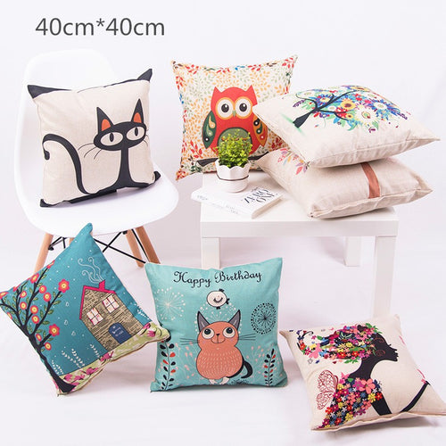 Cartoon Animal Linen Hold Pillow - ilovealma