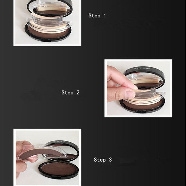 3 Shapes Simple And Quick Waterproof Eyebrow Powder - ilovealma