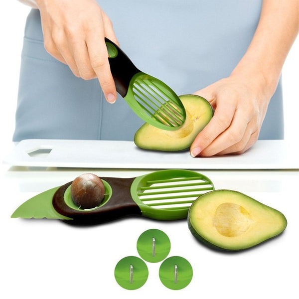 3-in-1 Sharp Pitter Peeler Kitchen Gadgets Tool Avocado Slicer - ilovealma