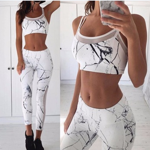 Sportswear Ladies Sexy Crop Top And Pant Set Gym Wear For Womens