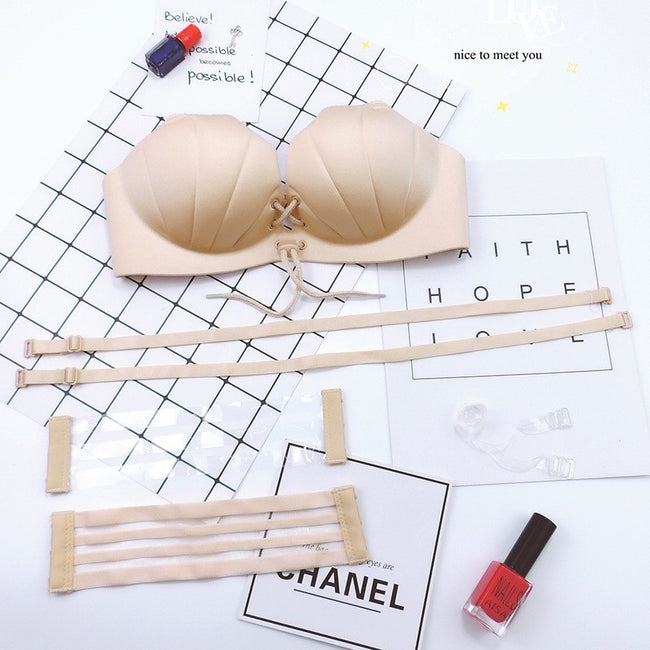 Nude Shell Push Up Steel Free Bra