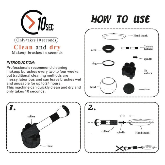 Electric Makeup Brush Cleaner Set