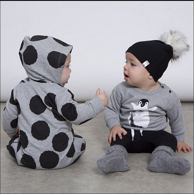 Hooded Long-Sleeved Children's Clothing