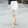 High Waist Pencil Lace Skirt