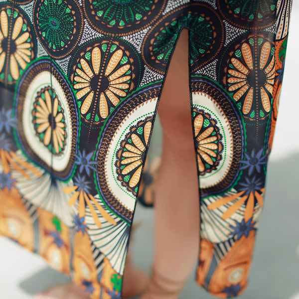 Quintina Floral Two Piece Blouse+Skirt Women