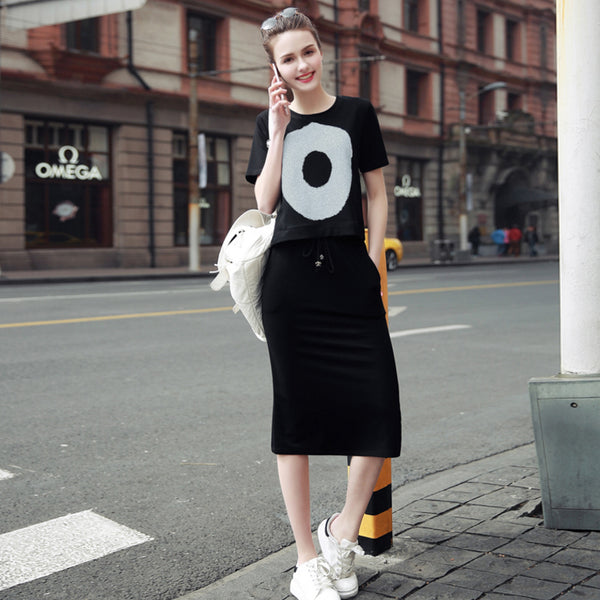 Quintina Crop Tops And Skirt Set