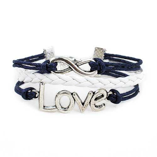 Infinity Love Bracelet [Navy and White]