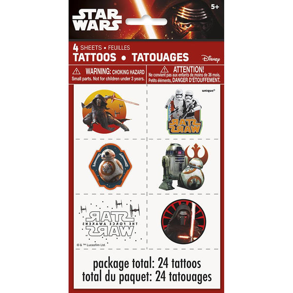 Star Wars The Force Awakens Temporary Tattoos [4 Sheets]