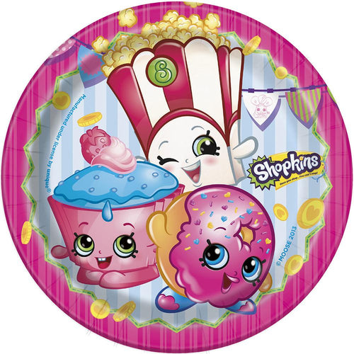 Shopkins Dessert Plates [7 Inches - 8 Per Pack]