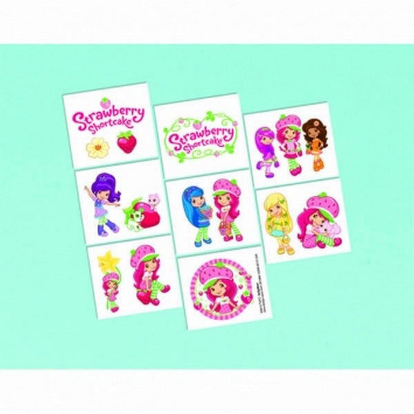 Strawberry Shortcake Temporary Tattoos [16 per Pack]