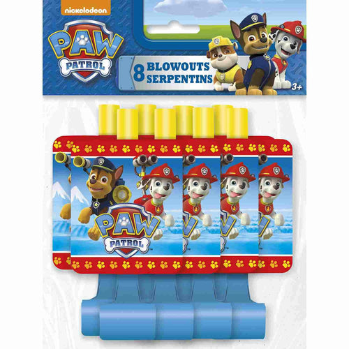 Paw Patrol Party Blowouts [8 per Pack]