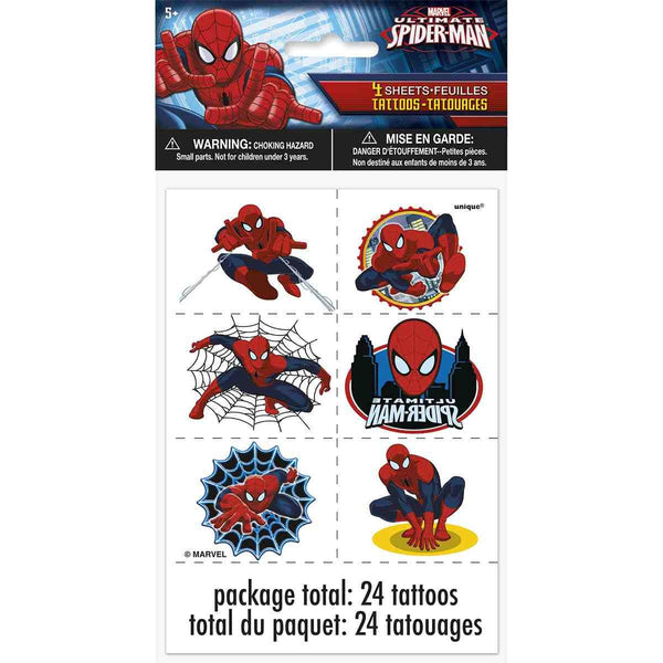 Spider-ManTattoo Sheets [4 Sheets]