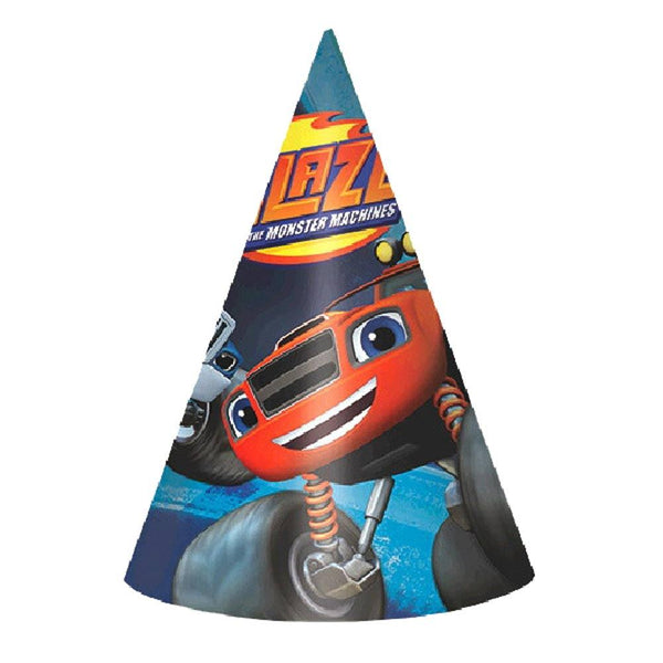 Blaze and the Monster Machines Paper Cone Hats [8 Per Pack] - ilovealma