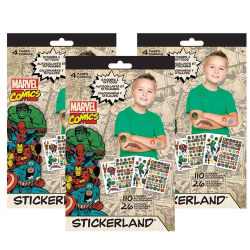 Marvel Comics Stickerland Sticker Set [3 Books]