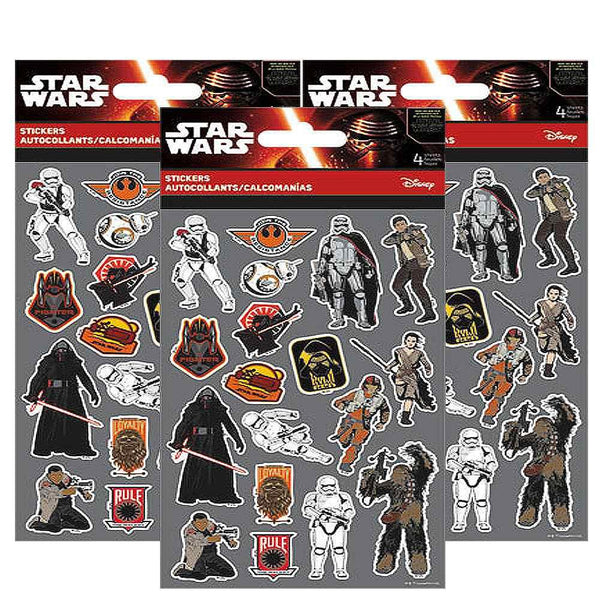 Star Wars Sticker Sheets [3 packs of 4 sheets ea]