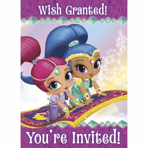 Shimmer and Shine Party Invitations [8 per Pack]