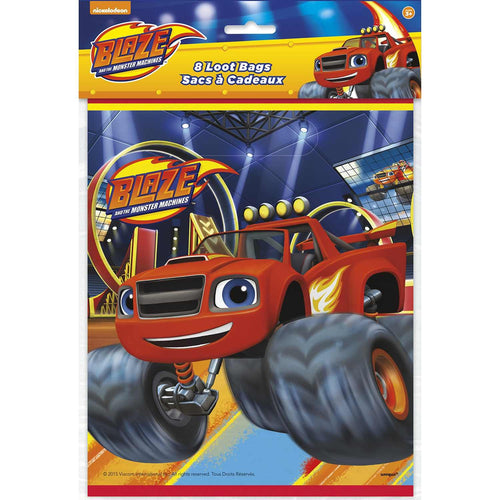 Blaze and the Monster Machines Party Loot Bags [8 per Pack] - ilovealma