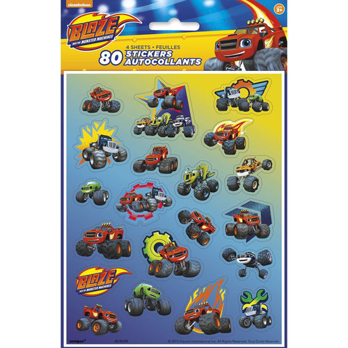 Blaze and the Monster Machines Sticker Sheets [4 per Pack] - ilovealma