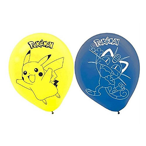 Pokemon Pikachu & Friends Printed Latex Balloons [6 pack]