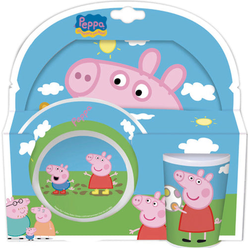 Peppa Pig 3 Piece Melamine Dinnerware Set