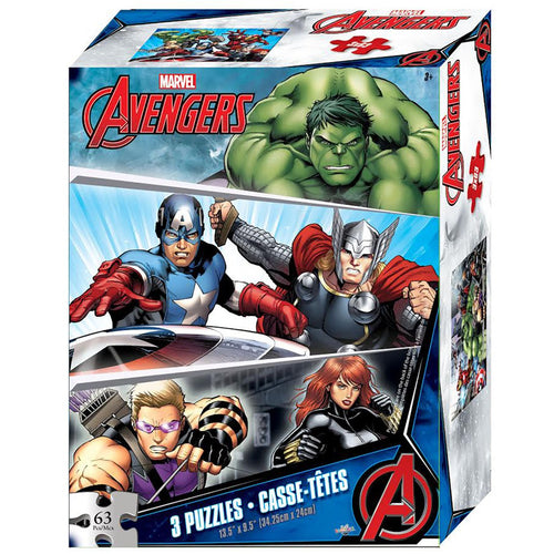 Marvel Avengers 3 Puzzle Set [63 Pieces Each]