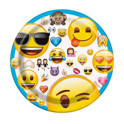 Emoji 7 Inch Dessert Plates [8 per Pack]