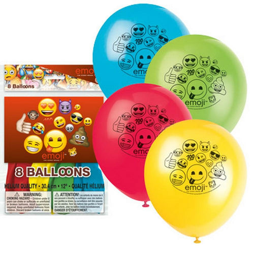Emoji Latex Balloons [8 per Pack]