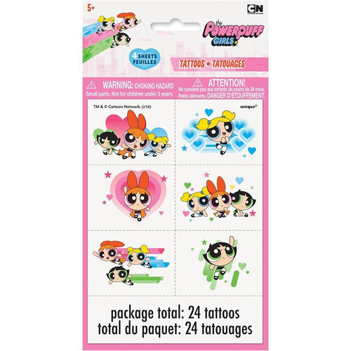 Powerpuff Girls Temporary Tattoo Sheets [4 per Pack]