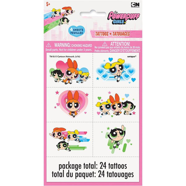 Powerpuff Girls Temporary Tattoo Sheets [4 per Pack]