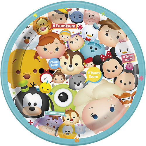 Disney Tsum Tsum 9 Inch Dinner Plates [8 per Pack]
