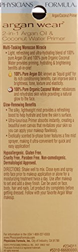 Physicians Formula Argan Wear 2-in-1 Argan Oil and Coconut Water Primer, 1 Fluid Ounce