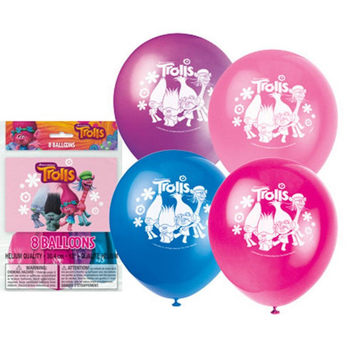 Trolls Latex Balloons [8 per Pack]