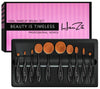 Makeup Brushes by HanZá - 10 PIECE Professional Oval Makeup Brush Sets For Powder, Blush, Foundation, Concealer, Eyeliner, Eye Shadow, Etc. Easily Blends and Contours Cosmetics