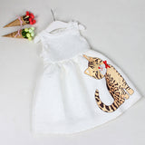 Bear Leader Girls Dress 2017 New Summer Style Baby Girls Dresses Sleeveless Lace Cartoon Cat Printing for Princess Dress 3-8year - ilovealma