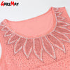 Sleveless Rhinestone Rose Pattern