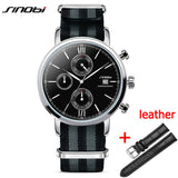 SINOBI James Bond Inspired Design Sports Chronograph Geneva Quartz