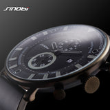 SINOBI Star Wars Ultra Thin Chronograph Mens  Military Sports Geneva Quartz Watch
