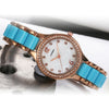 SINOBI Women Elegant Blue Ocean Bracelet Watch with Crystal