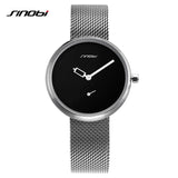 SINOBI Women Luxury Silver Fashion Bracelet Watch