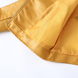 Simplee Embroidery black leather jacket women Zipper motorcycle faux leather coat Winter fashion biker jacket outerwear & coats