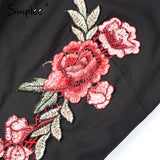 Simplee Halter elegant jumpsuit romper 2017 Hollow out embroidery playsuit for women deep v overalls short leotard