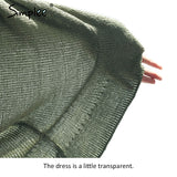 Simplee Sexy off shoulder knitting sweater dress women Elegant ruffle sash short dress Casual long sleeve autumn winter dress