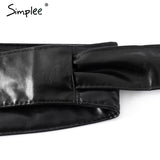 Simplee Sexy pu leather black belts cummerbunds Wrap around tie wide waistband belt corset Bodycon elegant cummerbund for women