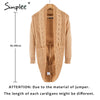 Simplee Winter shrug knitted sweater cardigan Women elegant autumn white cardigan Female turn down collar sweater cardigan 2017