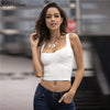 Soperwillton 2017 Sexy Bandage Knitted Summer Tank Tops Tee Hollow Out Women Sleeveless Bustier Crop Top Female Camisole #BC0710